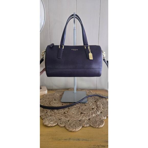 NWT VTG Coach Saffiano Mini Purple Ladies Purse - Picture 2 of 10